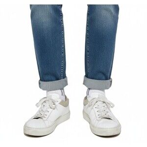 KOIO Shoes Mens EU42 US 9 Capri Low Top White Gray Leather Suede Sneakers